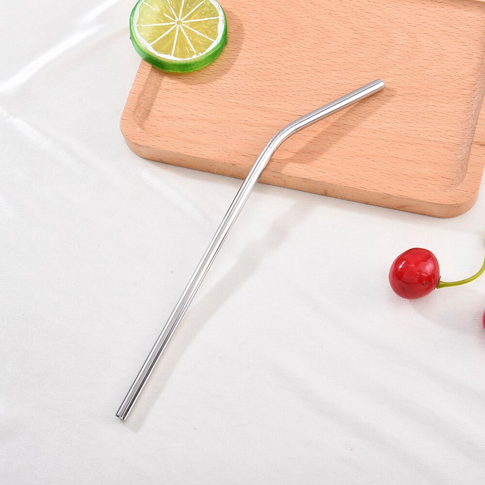 Rainbow Color Reusable Metal Straws Set with Cleaner Brush 304 Stainless Steel Drinking Straw Milk Bar Party Drinkware: JD160