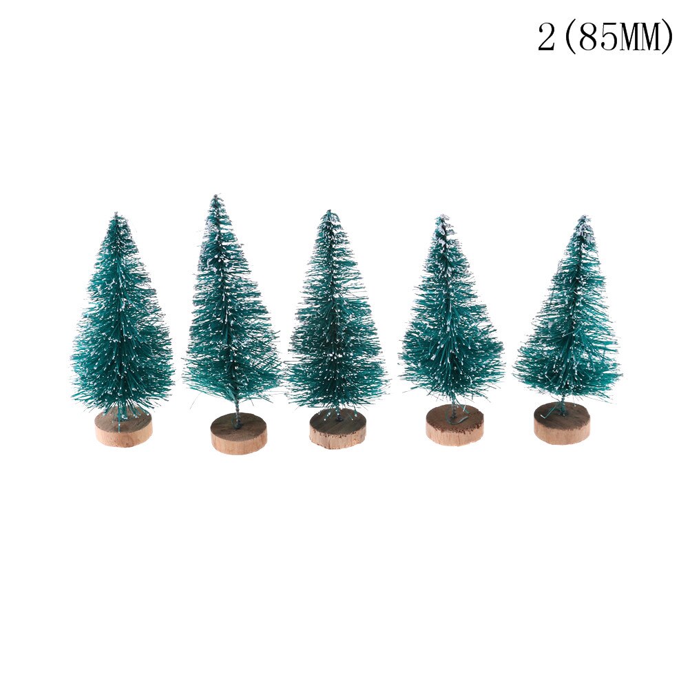 1/3/5/10pcs DIY Christmas Tree Small Pine Tree Mini Trees Placed In The Desktop Home Decor Christmas Dollhouse Decor Kids: 5pcs 8.5cm