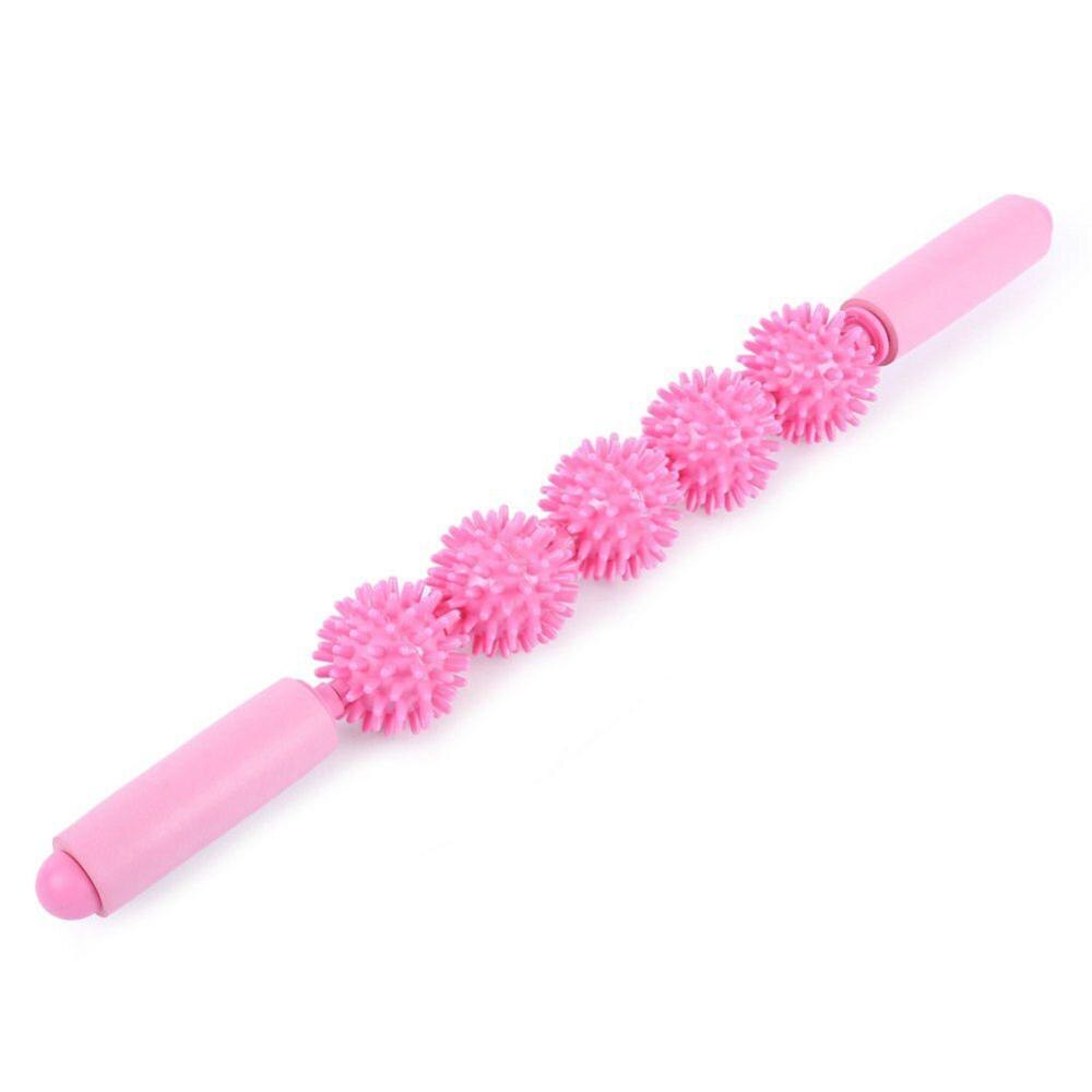 Barras de rodillo muscular para Crossfit, masajeador para aliviar el dolor de cuerpo completo, Yoga, Pilates, punto de disparo, herramientas, equipo de Fitenss: Rosa
