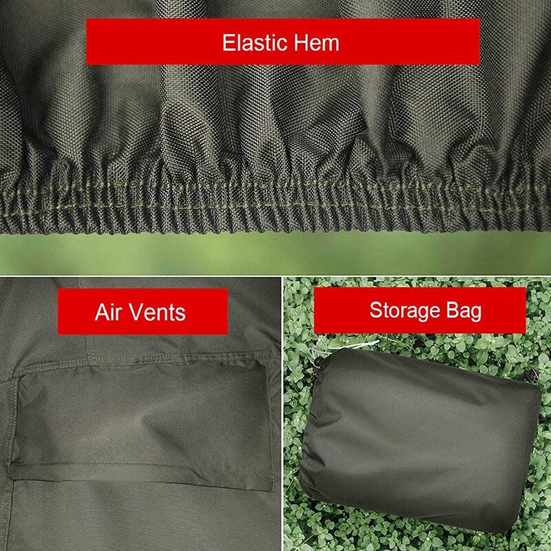 Garden Outdoor Drag Mower Cover Waterproof Protective Cover Storage Cover 210D Oxford Cloth