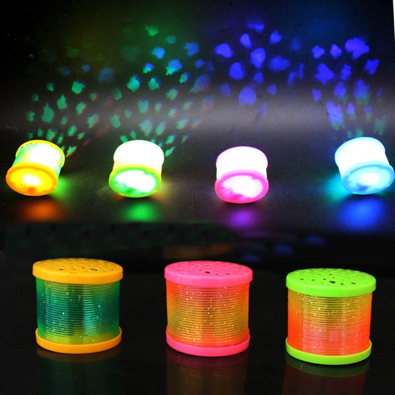 1 Led Lighting Up Springs Toys for Kids Children Flashing Glowing in the Dark Luminous Haloween Christmas Decorations Year&#39;s
