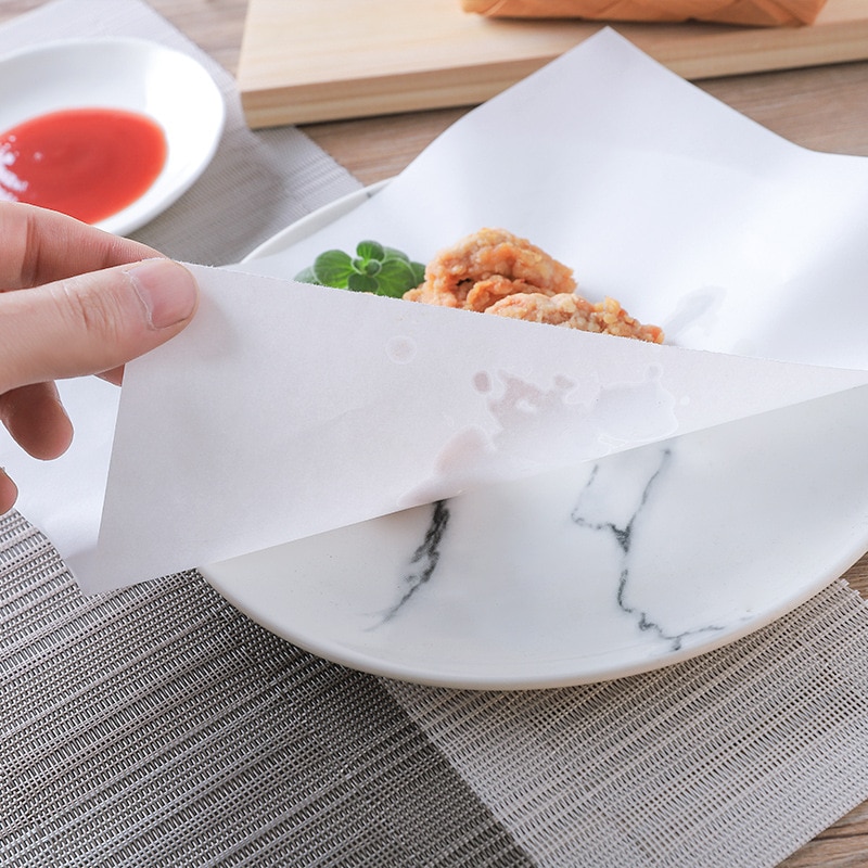 Papier absorbant l'huile alimentaire, 50 pièces, feuille de papier Tempura japonais, papier de cuisine absorbant l'huile pour Sandwich, papier d'emballage alimentaire frit