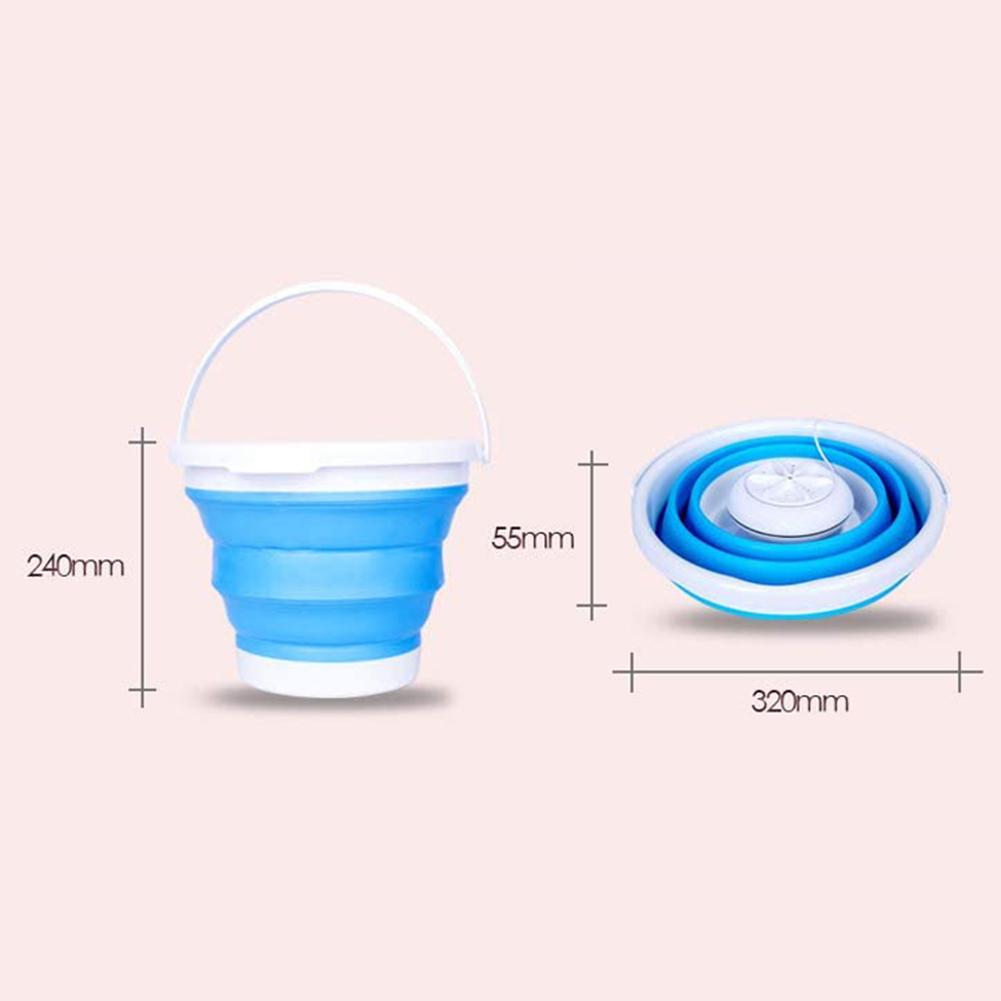 Foldable Mini Washing Household Machine Rotating Ultrasonic Turbines Washer USB Charging Laundry Clothes Cleaner for Home Travel