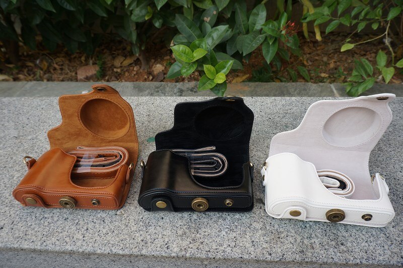 Pu Leather Camera Case For Samsung GALAXY EK-GC100 GC100 GC200 EK-GC-200 Digital Camera Bag Black Cover