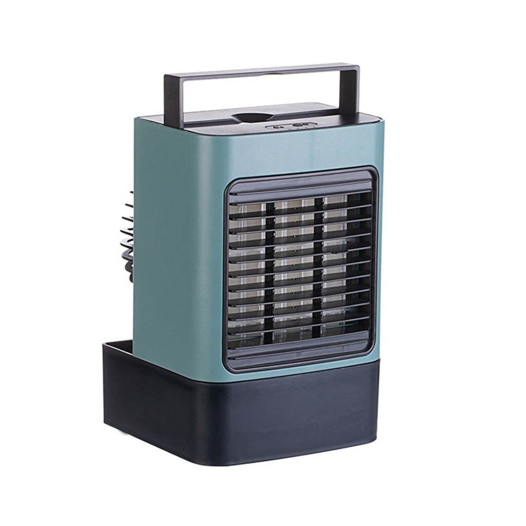Mini Air Conditioner USB Charging Mini Portable Air Conditioning Fan Summer Air Cooler Home Office Refrigerator Cooler: Green