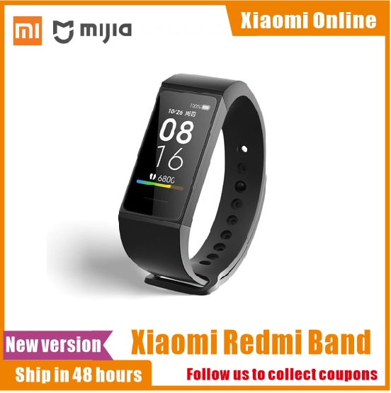 I lager xiaomi redmi band 4 armband 5 hjärtfrekvens fitness sport tracker vattentätt armband touch stor smart färgskärm