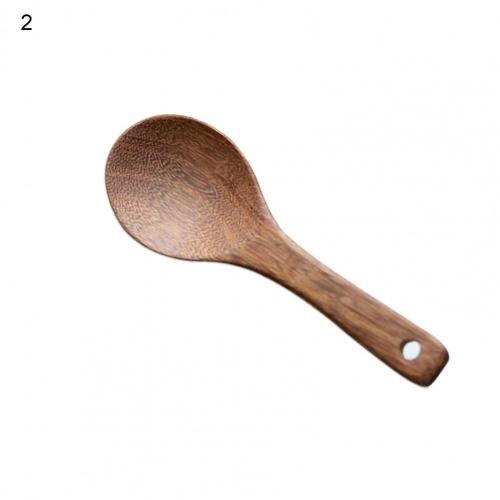 Teak Natural Wood Tableware Spoon Ladle Turner Rice Colander Soup Long Handle Rice Scoop for Home Kitchen Gadgets Utensils: 2