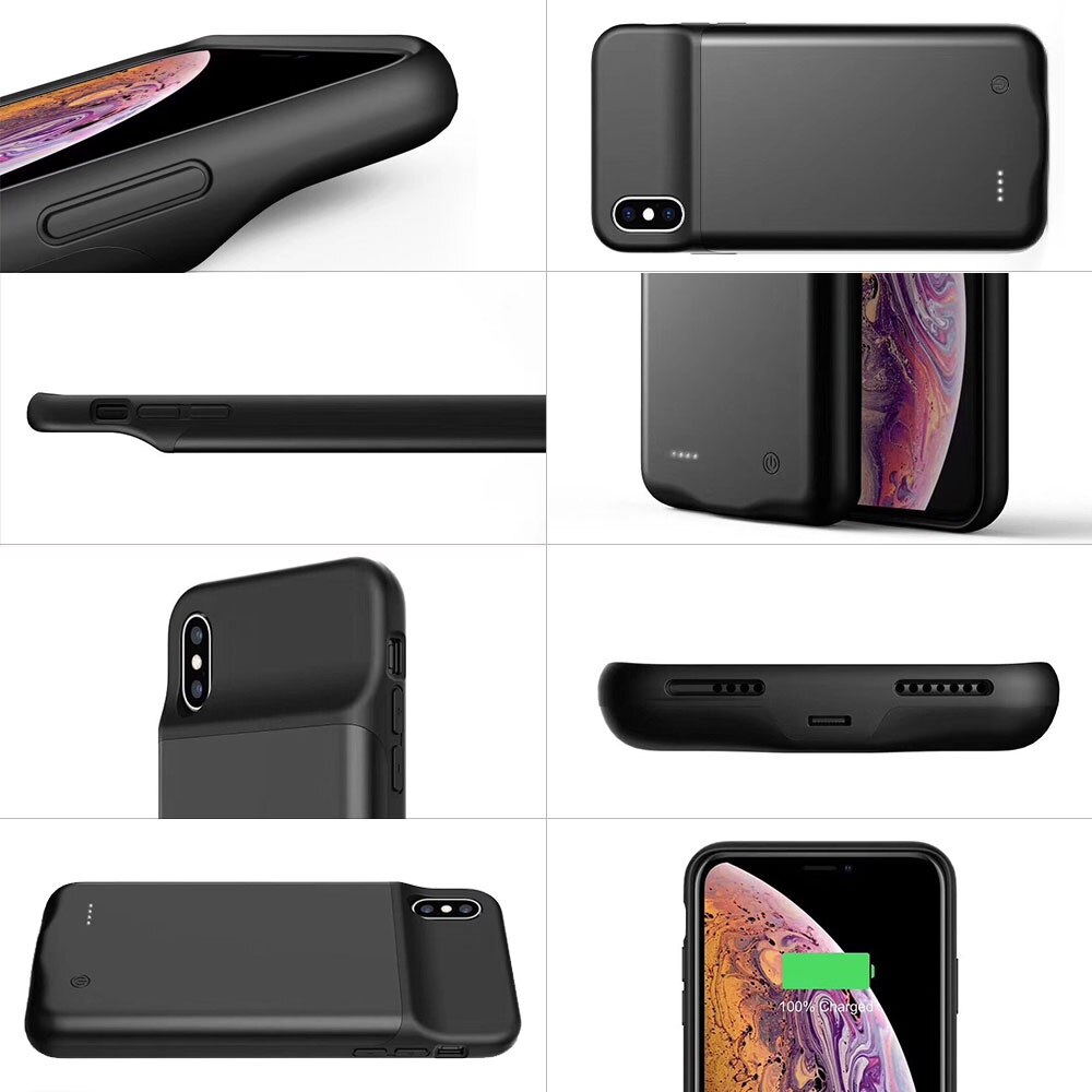 4000Mah Batterij Oplader Voor Iphone Xr Draagbare Batterij Opladen Cover Ultra-Dunne Siliconen Powerbank Case Voor Iphone xr