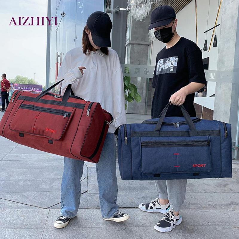 Multifunctionele Canvas Reizen Schoudertassen voor Vrouwen Mannen Casual Grote Capaciteit Sport Handtassen Unisex Fitness Gym Tote