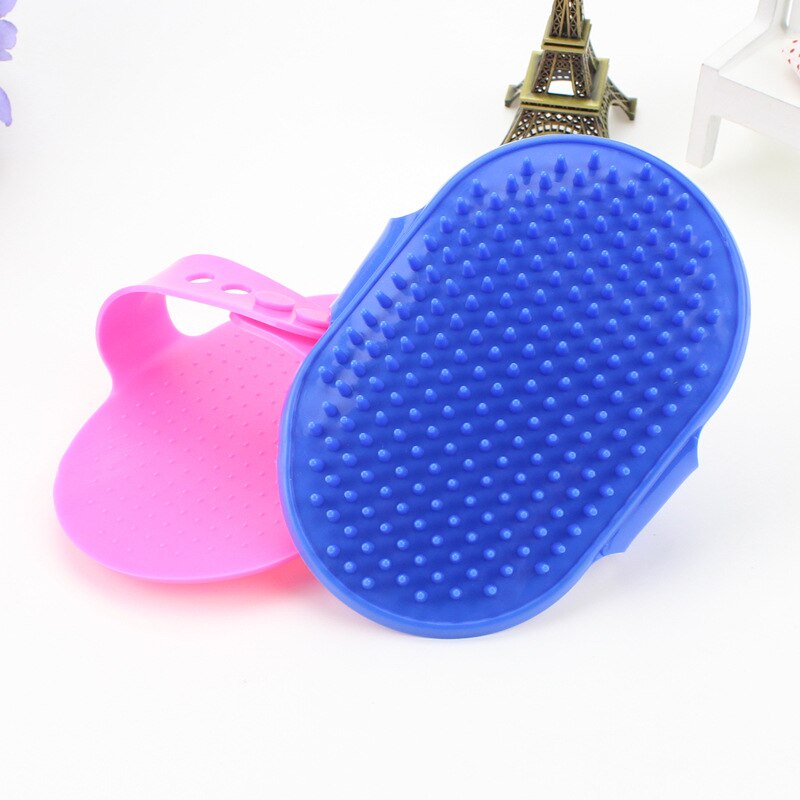 Cepillo suave de goma para mascotas, guante de masaje para la limpieza del pelo de Bulldog Francés, cepillo para quitar el pelo de caniche de peluche, 1 ud.