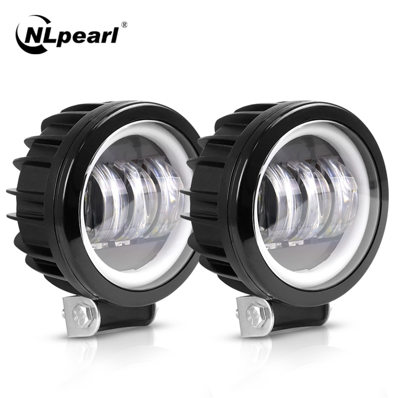 Nlpearl lysstang/arbejdslys 6d linse led angel eyes tågelygter led arbejdslys bar til 4 x 4 offroad lastbil båd atv led bar 12v 24v