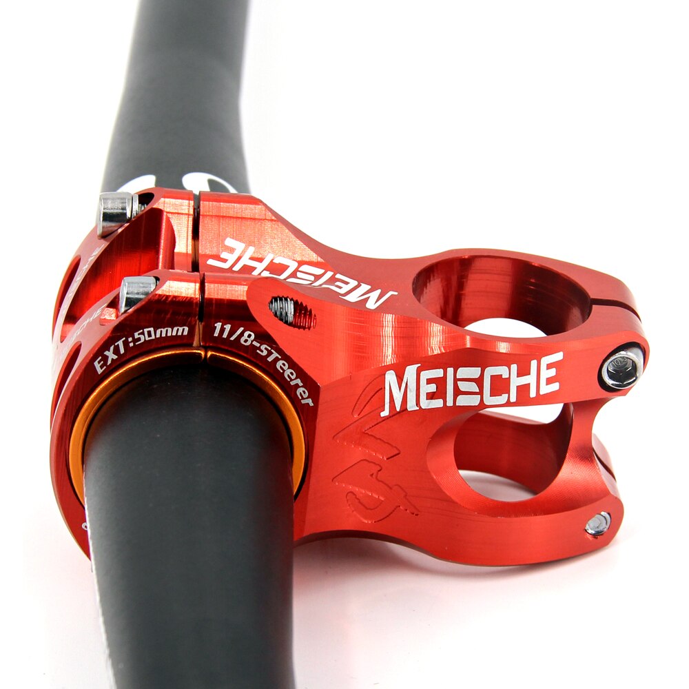 MEISCHE MTB mostek rowerowy 0 stopni 31.8/35mm aluminium macierzystych MTB Góra mostek rowerowy 50mm krótki kierownica macierzystych dla 28.6mm widelec rowerowy