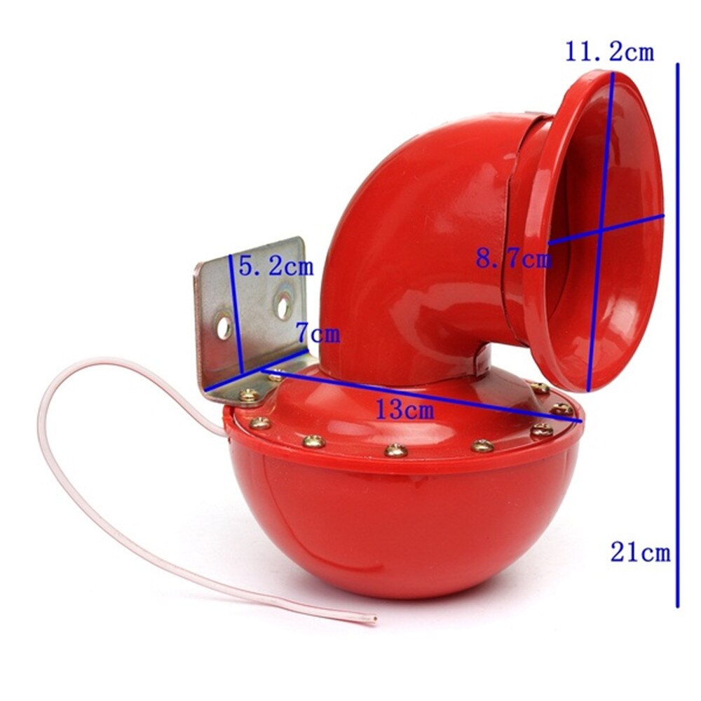 Klaxon à Air électrique 12V 200DB | Rouge, sonore rageant, voiture Air escargot Bull, Super bruyant, pour moto camion: Default Title