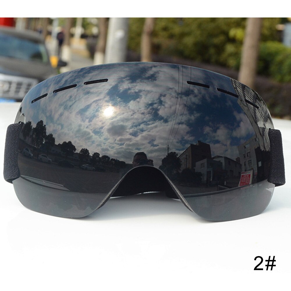 Ski Goggles Big Spherical Glasses Coca Myopia Double Anti-fog Ski Goggles UV400 Snowmobile Men And Women Goggles: Single Layer 2