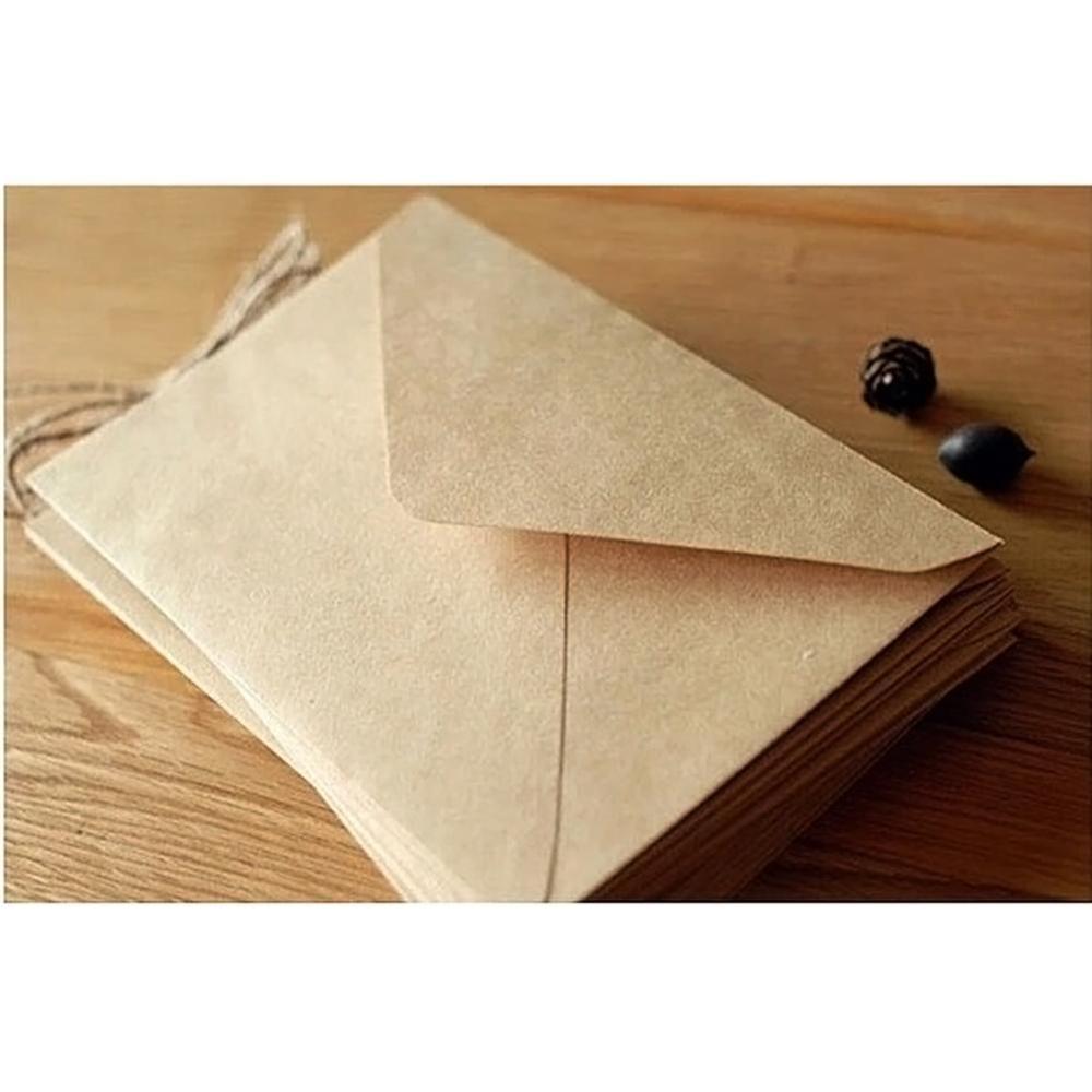 100Pcs/set Classical Kraft Blank Mini Paper Window Envelope As Envelope Wedding Envelopes Invitation B2W5