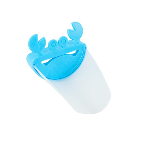 Bathroom Water Faucet Extender Sink Handle Extension Baby Bath Tap Crab ShapeWash HandFun Washroom Supplies Kid Children: Blue-Transpanrent