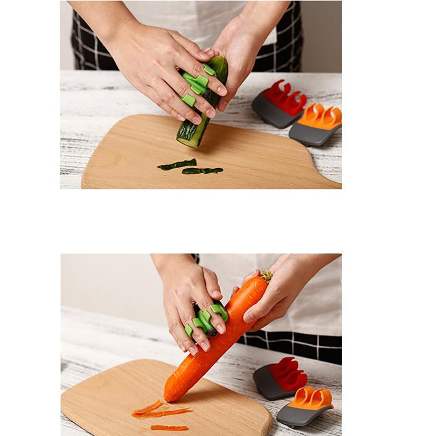 Two Fingers Ring Fruit Potato Carrot Peeler Stainless Steel Blade Small Portable Fruit & Vegetables Peeling Tool Fast Peeler