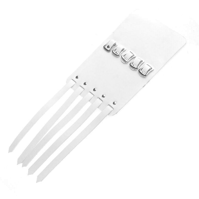 Casuales de cuero amplia pulsera Simple de Metal de cuero estilo Punk pulsera Unisex