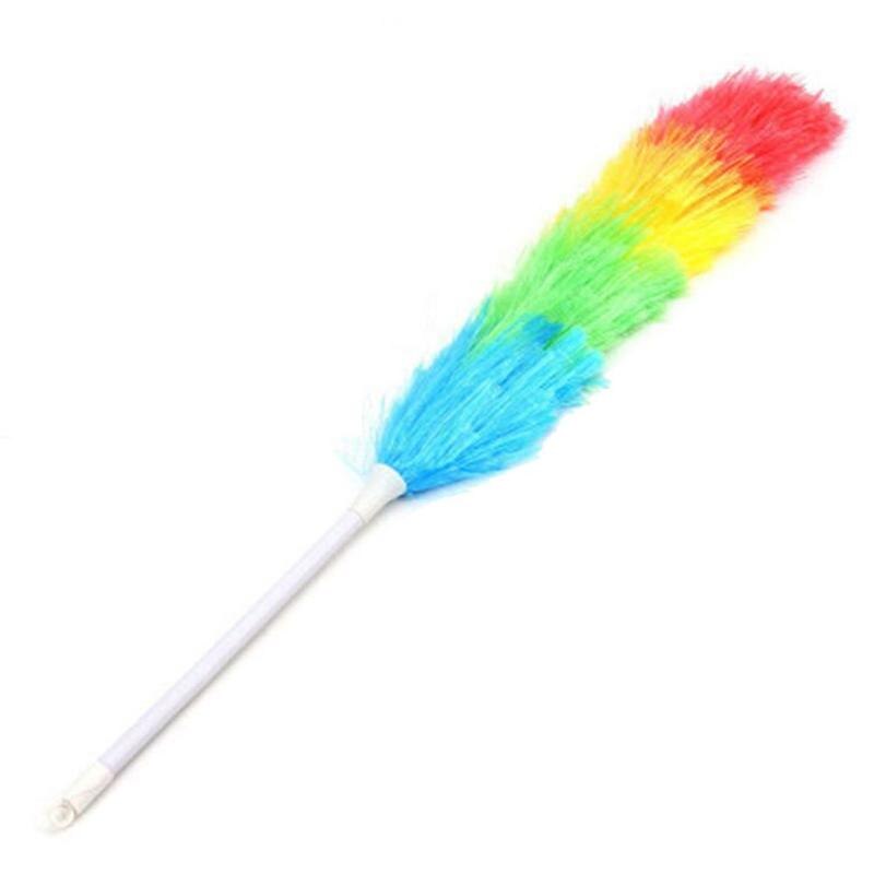 Microfiber Stof Multicolor Feather Duster Anti Statische Met Lange Handvat Veer Borstel Auto Stofzuiger Huishoudelijke Reiniging Tool SQQ2044