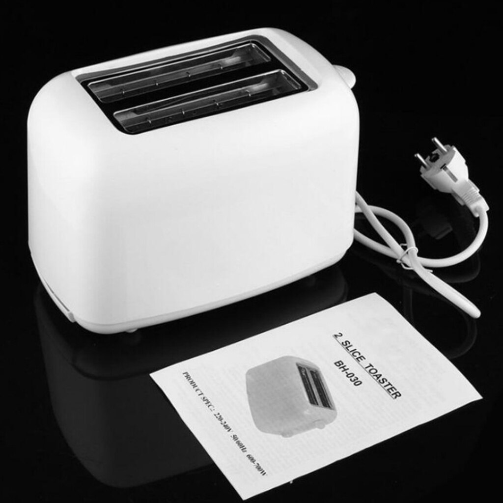 2 Slice Automatic Bread Maker Electric Mini Breakfast Bread Baking Machine Kitchen Appliances