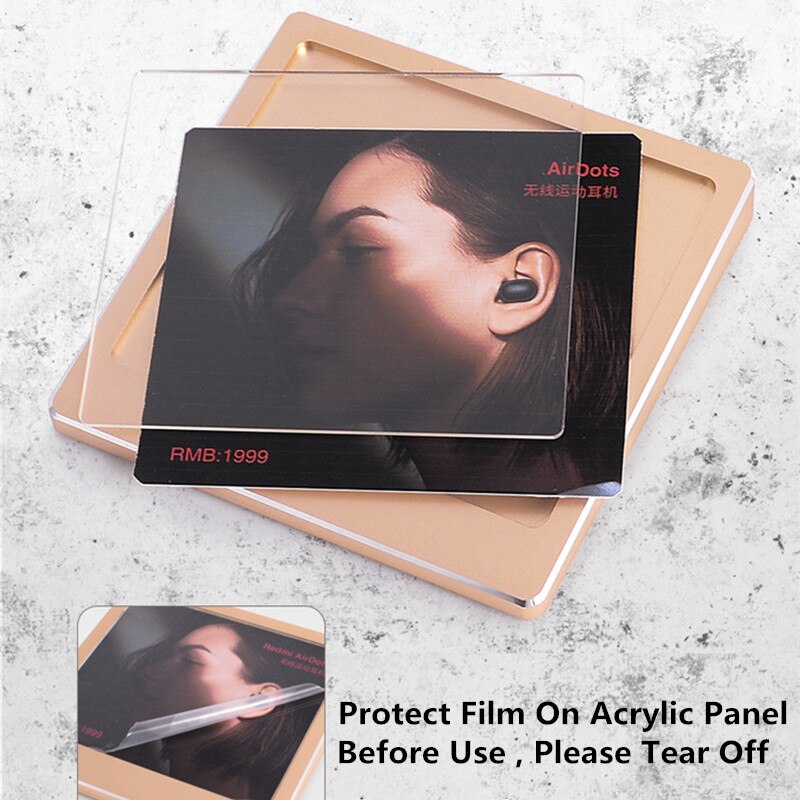 100*75mm Aluminum Slant Table Card Sign Holder Display Stand Advertising Price Label Paper Holder Stand