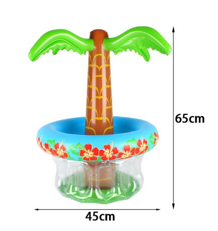Cubo de de verano, portavasos de nube de arco iris, flotador inflable para piscina, Enfriador de cerveza, mesa, Bar, bandeja de playa, anillo de natación: Coconut ice bucket