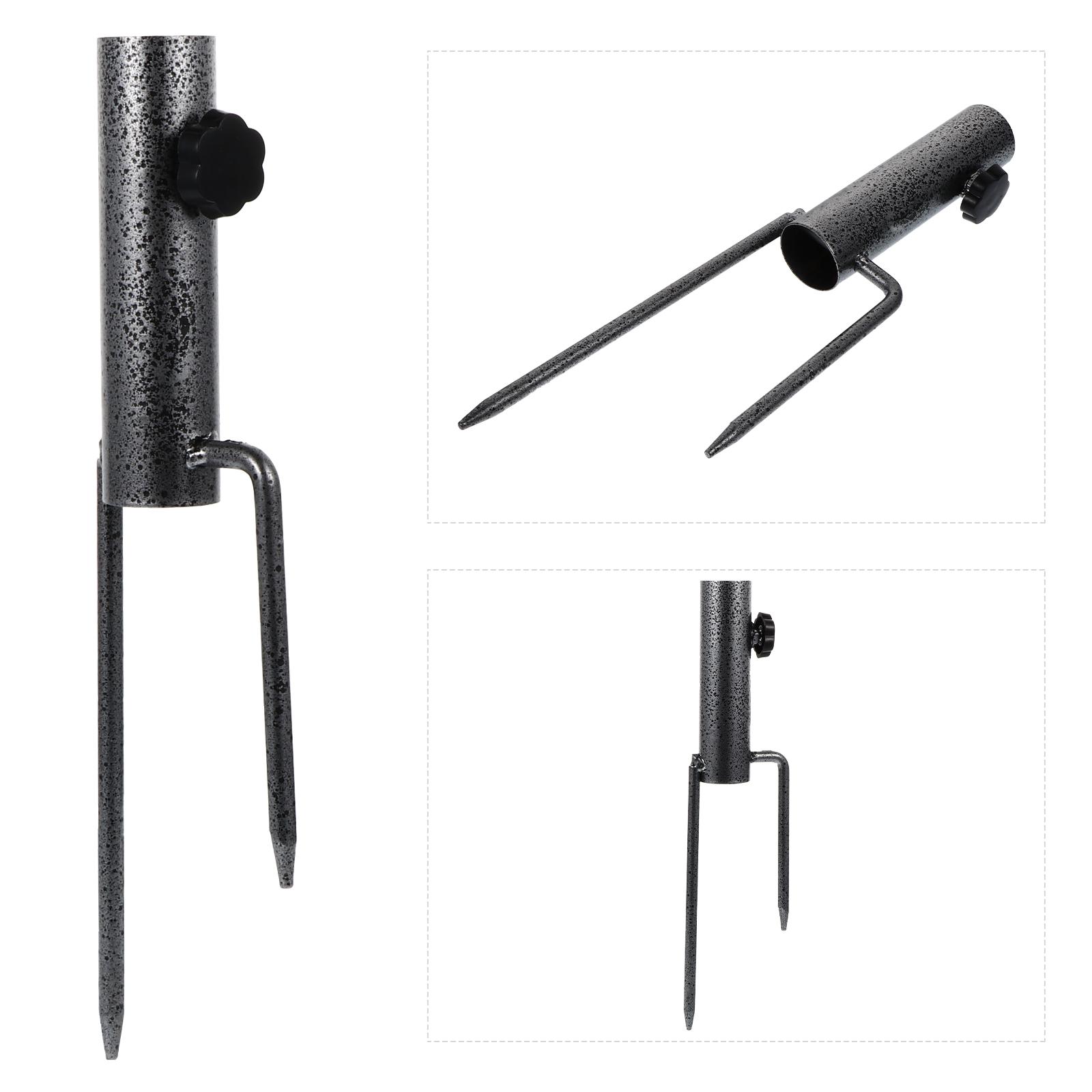 Iron Plastic Beach Umbrella Anchor Heavy Duty Sand Grabber Outdoor Patios Resorts Vacation Homes Bases Stands Ground Plug