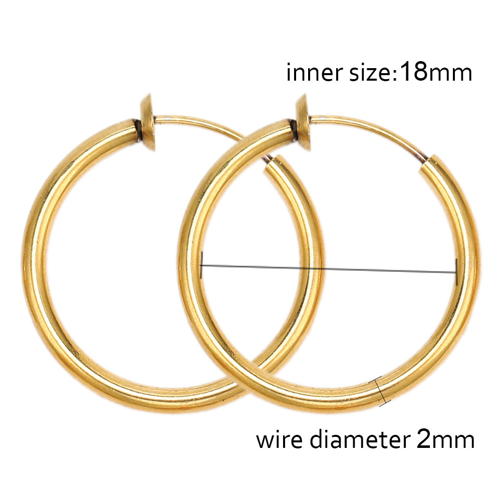1-5 pares de aros de Clip de acero inoxidable sin agujeros para las orejas sin pendiente de perforación para pendiente de Clip sin perforación fabricación de joyas