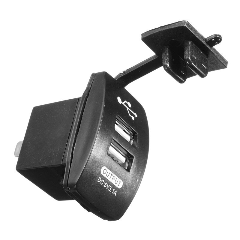 Universal Motorcycle Dual USB Car Cigarette Lighter Socket Charger Power Adapter Splitter 12V 1A 2.1A Waterproof