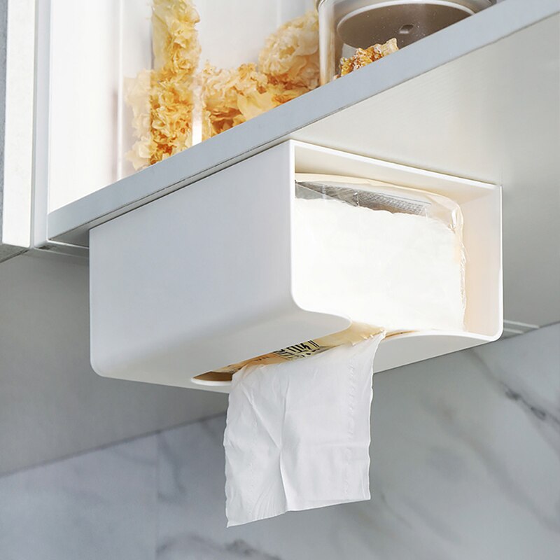 Suporte de papel higiênico dispensador caixa de tecido rack de armazenamento simples para banheiro cozinha casa de parede-montagem portátil higiênico