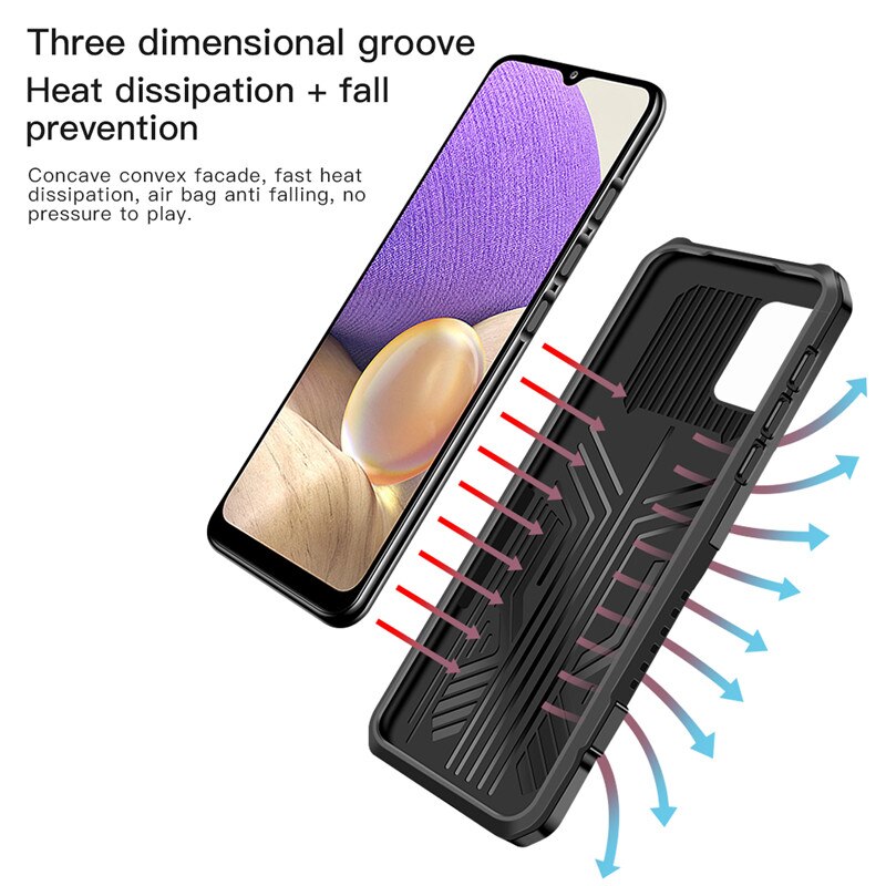 Armor Case For Samsung A32 4G Case Shockproof Stand Holder Belt Clip Holster Cover for Samsung Galaxy A32 4G SM-A325F A 32 6.4&quot;