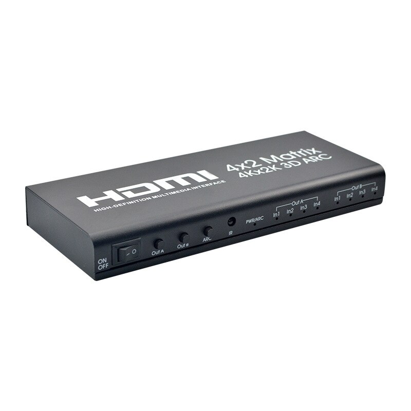 HDMI Matrix 4X2 HDMI 4 in 2 Out 4K 2K HDMI 4 x 2 Switcher HDMI 1.4B EU Plug