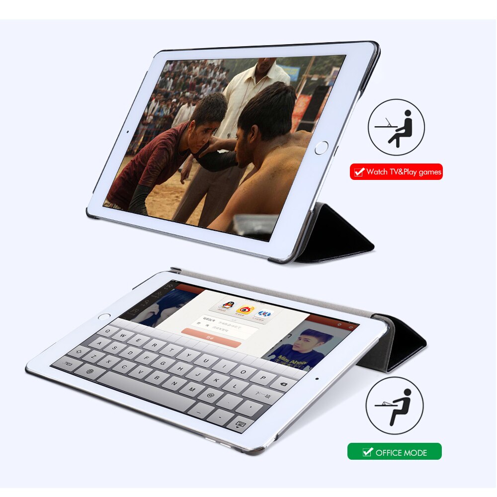 Étui de protection pour iPad Air 1 Air2 3 , support pliable intelligent pour A1474 A1475 A1566 A1567 A1701 avec veille/réveil automatique