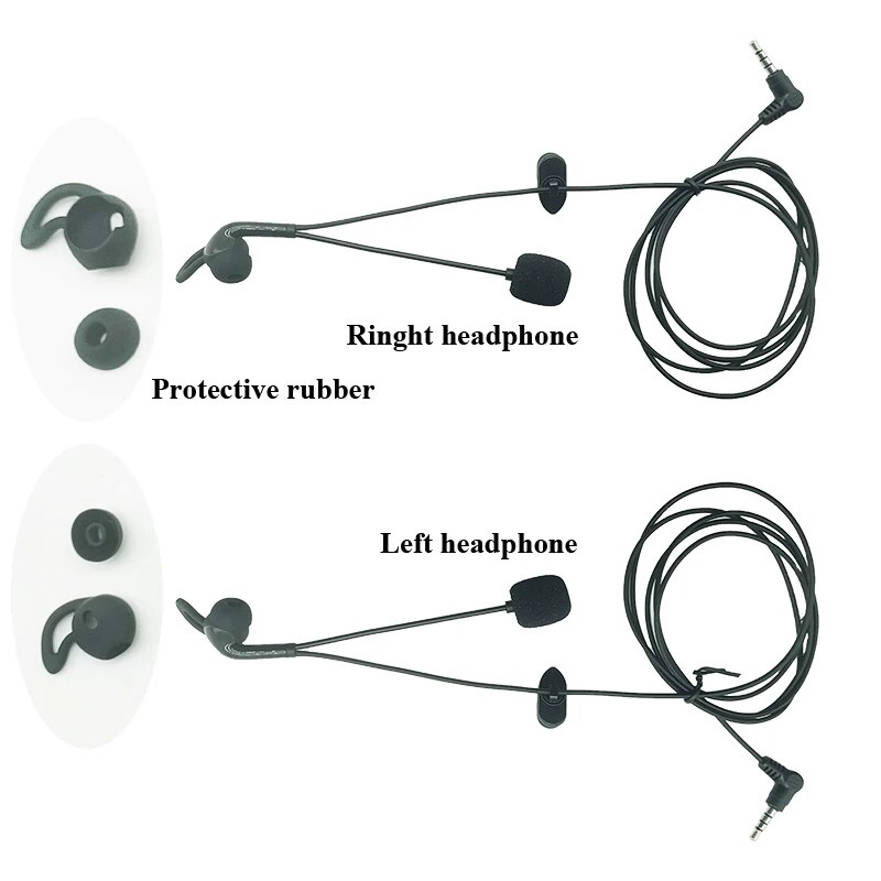 Auriculares con enchufe de 3,5mm para EJEAS FBIM V6 V6C V4 V4C interfono intercomunicador de árbitro