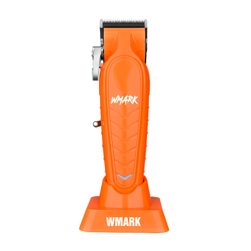 WMARK hair clipper NG-139 oil head electric clippers charging base hair salon special: Orange / EU Plug