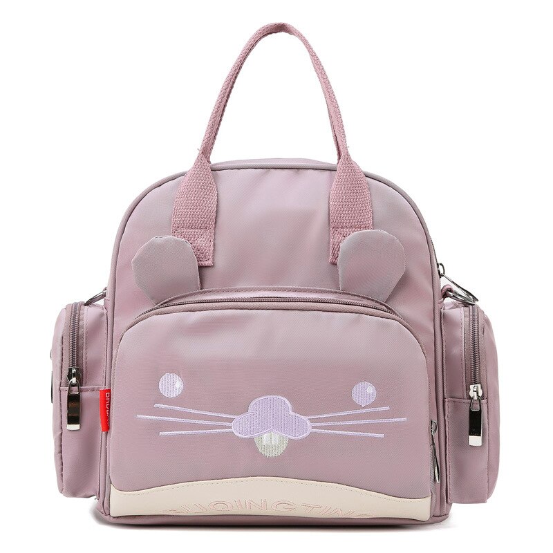 Luiertas Kleine Aantal Multi-Functionele Stijl Mother 'S Tas Hand Lichtgewicht Rugzak Schouder Luiertas: Flesh Color jixiang shu