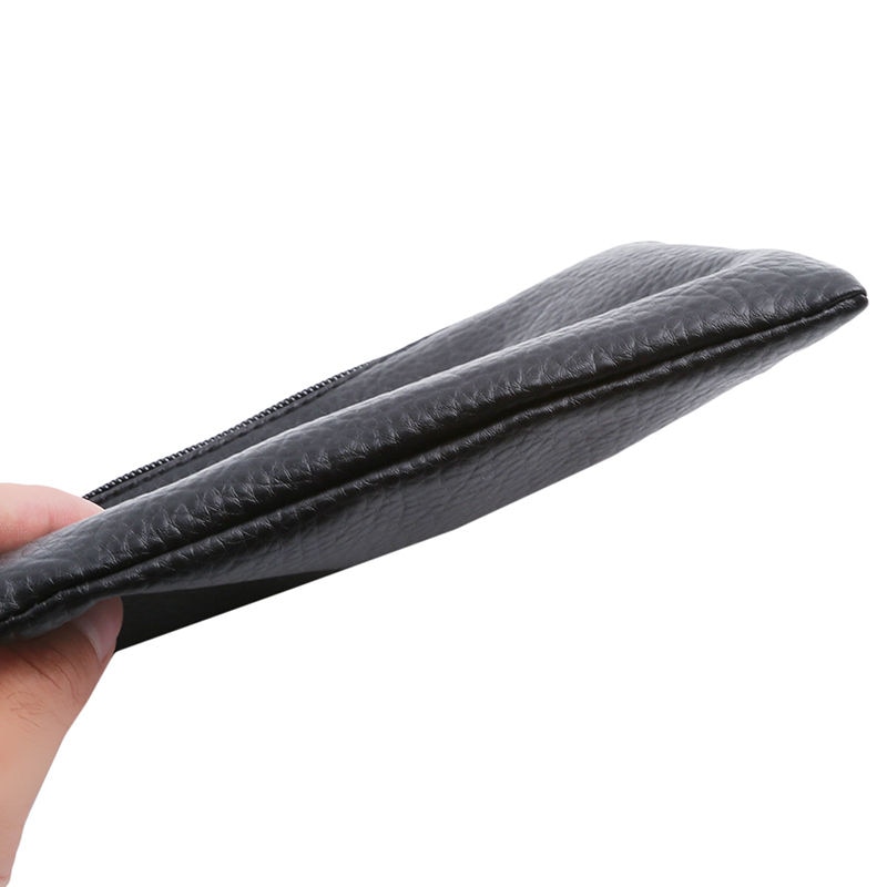 Simple Men Women Wallets PU Leather Bag Zipper Clutch Coin Purse Phone Wristlet Portable Handbag For Party Shopping