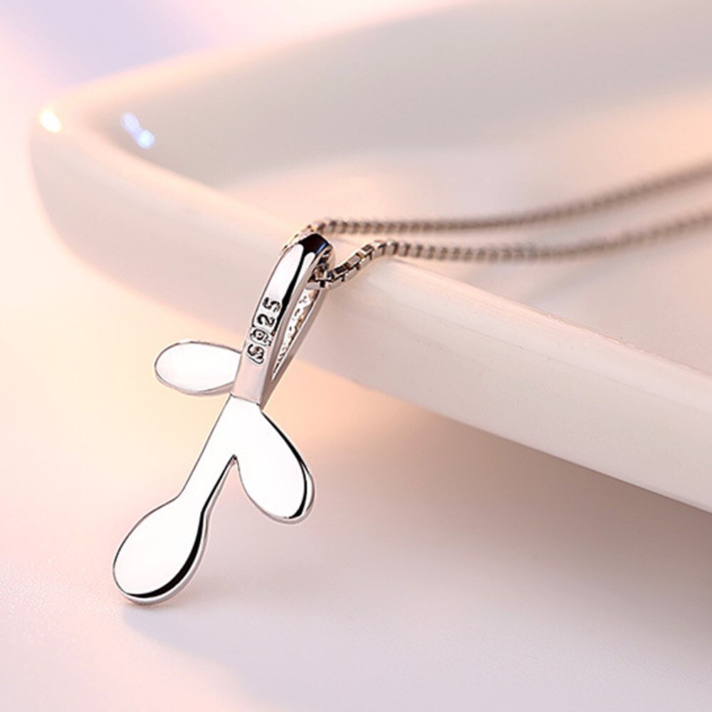 NEHZY 925 Sterling Silver Necklace Pendant Jewelry Woman Small Leaf Necklace Length 45CM