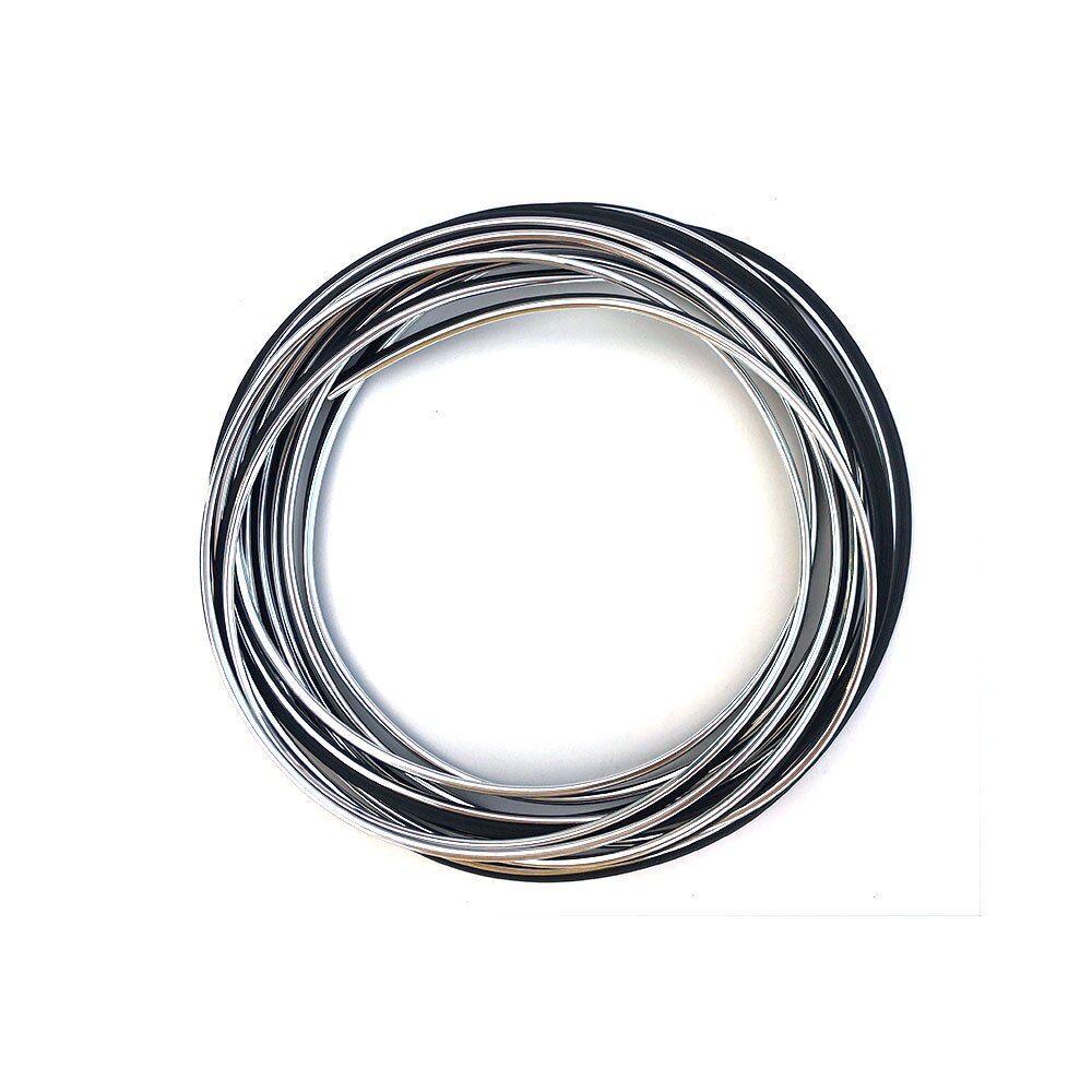 5M universale modanatura Auto decorazione strisce flessibili interni modanature Auto copertura Auto Trim cruscotto porta bordo Auto-styling: Silver