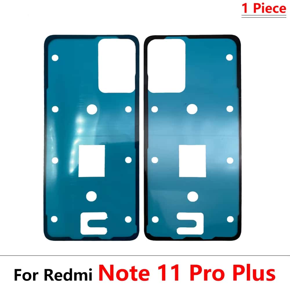 For Xiaomi Redmi Note 10 7 8 9 11 4G 12 Pro Plus 11S 9S Waterproof Adhesive Back Housing Battery Cover Glue Stickers: Red