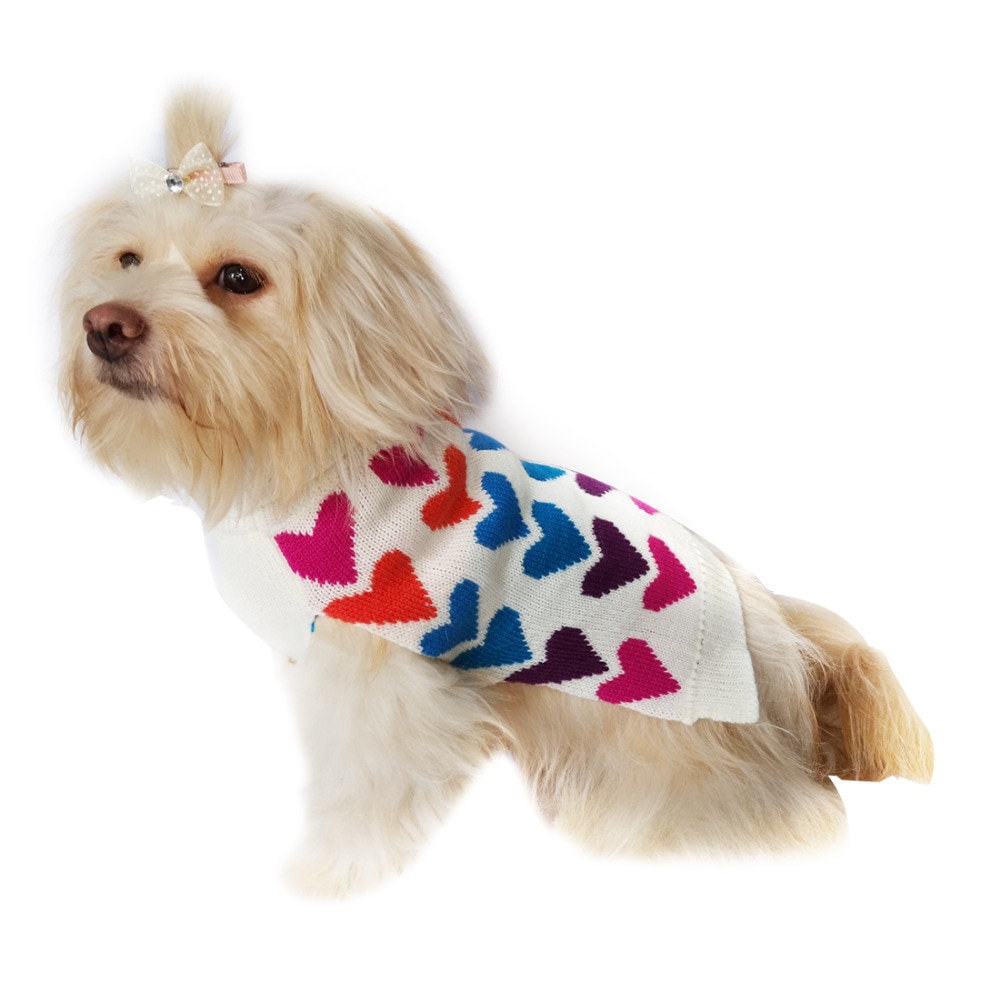 Hond Kleding Voor Samll Honden Liefde Hart Patten Trui Vest Hoodie Voor Kleine Honden Katten