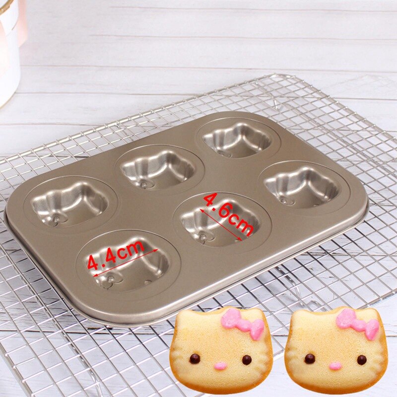 6- hulrom nonstick smultring panne smultring bakervarer karbon stål smultring bakeplate bagels form maker kake kjeks tinn bakware