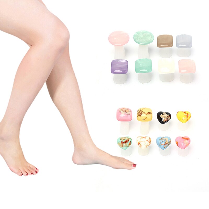8 stk/sett tå silikon separator pedikyr blomst vanndråpe separator negle fotpleie verktøy nail art verktøy