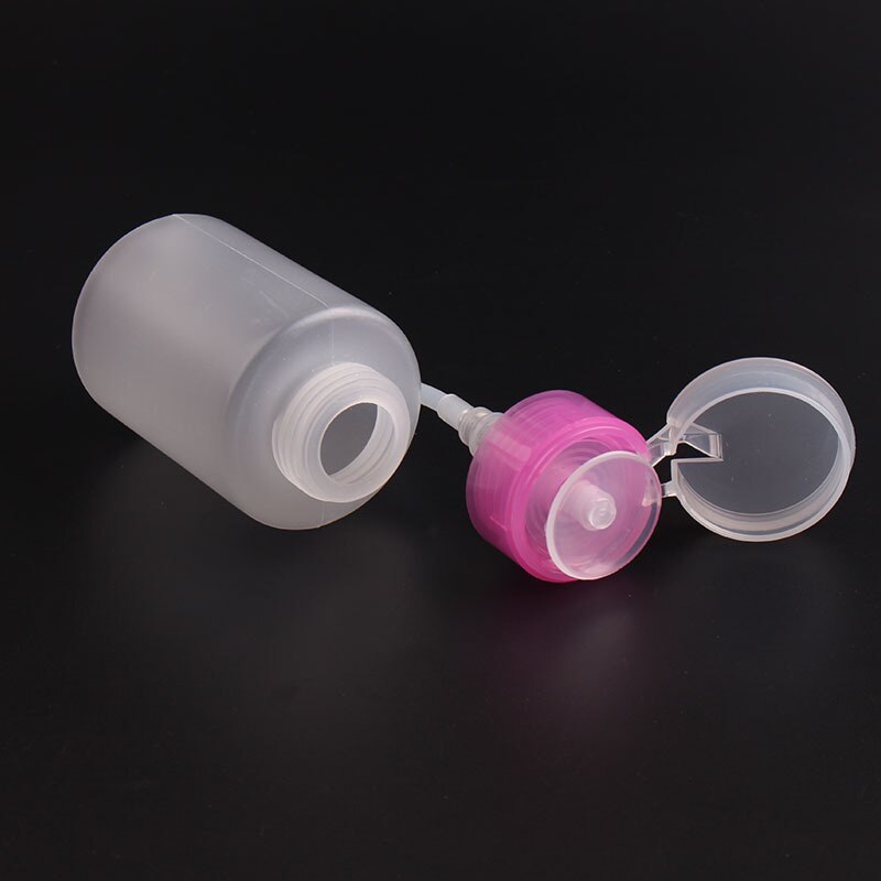 1 Pcs Lege Helder Pomp Dispenser Parfumflesjes Container Voor Aceton Polish Remover Vloeistof Essentiële Olie Reizen Flessen 150 ML