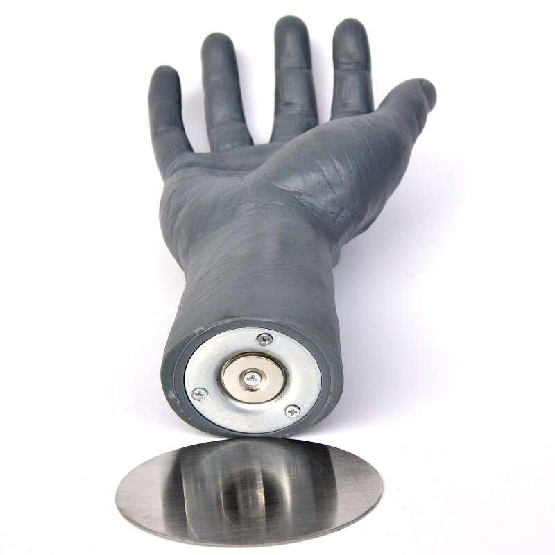 11 cali 1Pc mężczyzna ręka manekina ramiona wyświetlacz zginalny Golves biżuteria elastyczny miękki materiał szary mężczyzna Model dłoni z magnesem