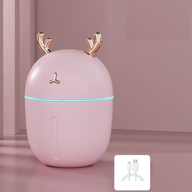 Luftbefeuchter Haushalt Schlafzimmer Kleine Mini Luft Duft Reinigung Spritzgerät Wasser Auffüllen Instrument USB klimatisierte Zimmer: C Rosa