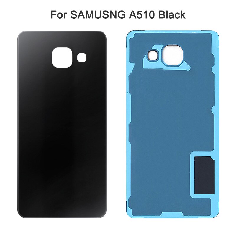 Zurück Batterie Hinten Glas Abdeckung Für Samsung Galaxis A5 A510 A510F A510FD Zurück Batterie Glas Abdeckung Hinten Tür Gehäbenutzen fallen: A510 Schwarz