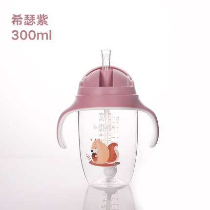 Baby learning drinking cups baby -proof anti-cricket with handle gravity ball drinking cup children leak-proof straw cup: Default Title