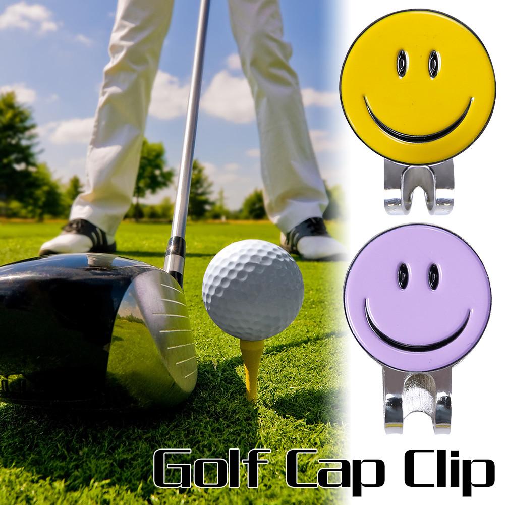 1 piezas resistente cara sonriente de aleación magnética sombrero Clip Golf pelota ajuste para gorra de Golf accesorios de Golf al aire libre golf marcador