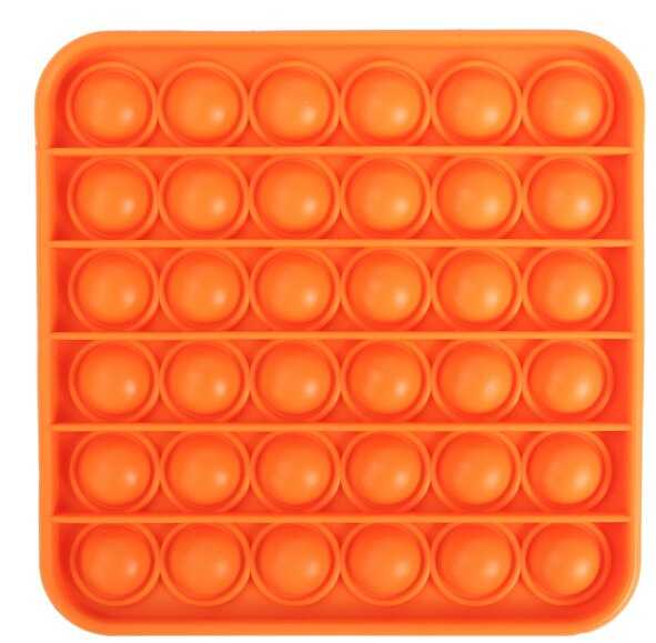 Colorful Push Pop Fidget Bubble sensoriale Squishy antistress l'autismo ha bisogno di antistress Pop-It arcobaleno giocattoli per adulti per bambini: Orange square